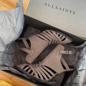 ALL SAINTS grey heels